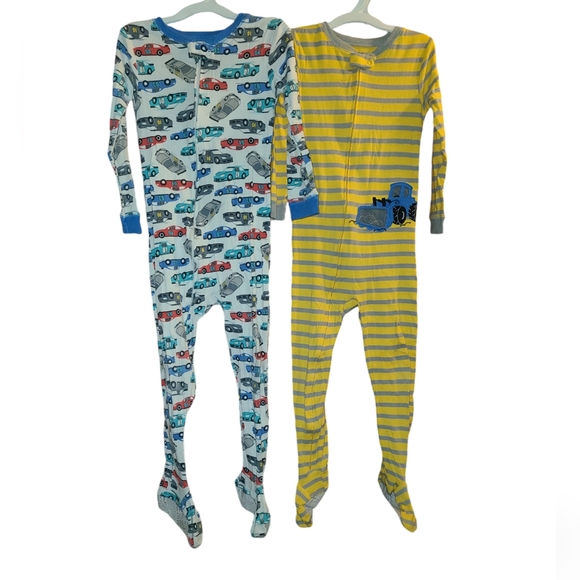 Carter's Other - Carters Pajama Full Length Zip Onesie Bundle Cars & Tractor 5T